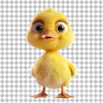 사랑스러운 3D 오리 새끼 | 프리미엄 AI 생성 PSD