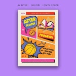 Premium PSD | After school program flyer