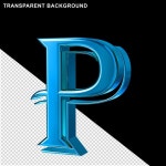 블루 3d 문자 b | 프리미엄 PSD 파일