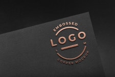 Close up on logo mockup | Premium PSD