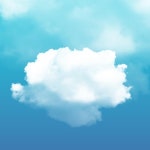 하늘에 있는 구름에 구름이라는 단어가 적혀 있습니다. | 프리미엄 PSD 파일