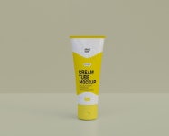 Premium PSD | Cosmetic cream tube and facewash mockup
