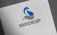 Paper embossed logo mockup | Premium PSD