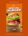 버거 소셜 미디어 인스타그램 스토리 템플릿 | 프리미엄 PSD 파일