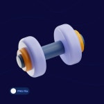 D gym equipment concept jump rope dumbbells kettlebell and water bottle active lifestyle and sport | Premium Vector