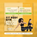 Premium PSD | Fresh mango modern sports gym instagram post