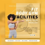 Premium PSD | Fresh mango modern sports gym instagram post