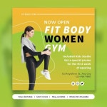 Premium PSD | Fresh mango modern sports gym instagram post