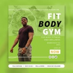 Premium PSD | Fresh mango modern sports gym instagram post