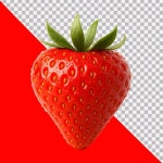 투명한 배경에 분리 된 딸기 과일 | 프리미엄 AI 생성 PSD