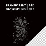 유리 파편 Png | 프리미엄 PSD 파일