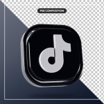 광택있는 페이 스 북 로고 절연 3d 디자인 | 프리미엄 PSD 파일