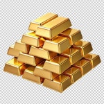 Gold bars pile | Premium PSD
