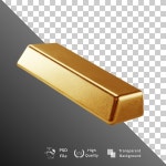 배경이 투명한 골드바 골드바 | 프리미엄 AI 생성 PSD