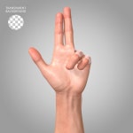 핑크에 고립 된 수화 제스처 | 무료 사진