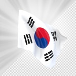 한국 국기 3D 렌더링 | 프리미엄 PSD 파일