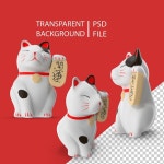 마네키네코 PNG | 프리미엄 PSD 파일