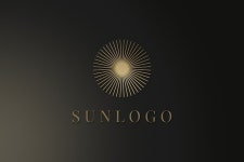 평면 디자인 boho 태양 로고 | 무료 벡터