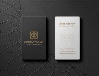 Luxury logo mockup on black business card | Premium PSD