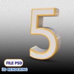 번호 5 | 프리미엄 PSD 파일