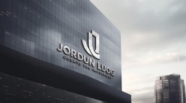 현대 건물 의 회사 로고 모 | 프리미엄 PSD 파일