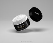 열린 플라스틱 화장품 항아리 모형 | 프리미엄 PSD 파일