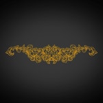 아름 다운 예술적 황금 장식 꽃 세트 | 무료 벡터