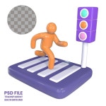도시 횡단 보도 아이소 메트릭 | 무료 벡터