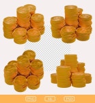 3D 금화 비즈니스 투자 성장 계산 금융 절약 개념 돈 성장 금화 3d 렌더링 그림 | 프리미엄 PSD 파일