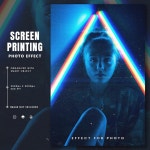 공율학원 | Premium PSD | Screen printing halftone photo effect