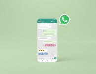 Whatsapp 이모티콘이 있는 스마트폰 | 프리미엄 PSD 파일