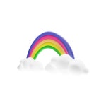 3D 무지개 디자인 일러스트 레이션 | 프리미엄 PSD 파일