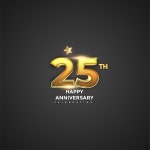 Premium Vector | 25th anniversary illustration background