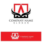 편지 로고 템플릿 | 프리미엄 벡터