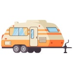 Service for trailer repair fix auto travel rv maintenance website banner concept | Premium Vector