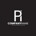 Alphabet letters logo pi ip p and i | Premium Vector