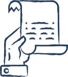 모바일 Chatbot 손으로 그린 벡터 일러스트 레이 션 | 프리미엄 벡터