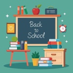 평면 디자인의 미술 수업을위한 액세서리 | 무료 벡터