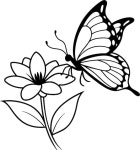 아름다운 나비 터 아트 일러스트레이션 | 프리미엄 벡터