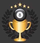 당구 우승. 승리 벡터 일러스트 레이 션의 개념 | 프리미엄 벡터