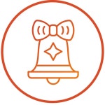 터 디자인 이스터 벨 아이콘 스타일 | 프리미엄 벡터