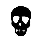 죽은 자의 HalloweenDay를 위한 검은 해골 디자인 | 프리미엄 벡터