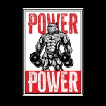 Bodybuilder pitbull gym power | Premium Vector
