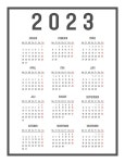 독일어로 된 2023년 달력. 주 시작 월요일 | 프리미엄 벡터