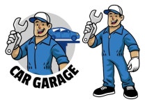 Carfix repair car mascot logo template | Premium Vector