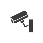 Cctv, 보안 디지털 카메라, 보호 얇은 라인 아이콘 | 프리미엄 벡터