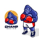 Bulldog boxer mascot with boxing gloves | Premium AI-generated vector