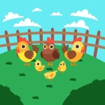 이 있는 농장 배경 | 무료 벡터