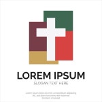 에코메디컬클리닉과 크로스 로고 디자인 | 프리미엄 벡터