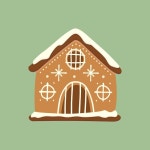 진저 브레드 하우스 2D 벡터 격리 된 그림 | 프리미엄 벡터